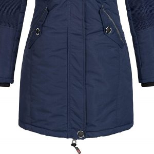 Abrigo de Mujer de Geographical Norway modelo Parka Coracle Coraly concremallera y bolsillos frontales en Azul Navy