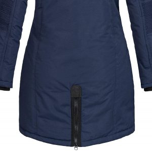 Abrigo de Mujer de Geographical Norway modelo Parka Coracle Coraly con cremallera de la espalda azul navy