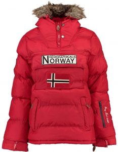Abrigo para Niña de Geographical Norway: modelo chaqueta Anson 068 en rojo